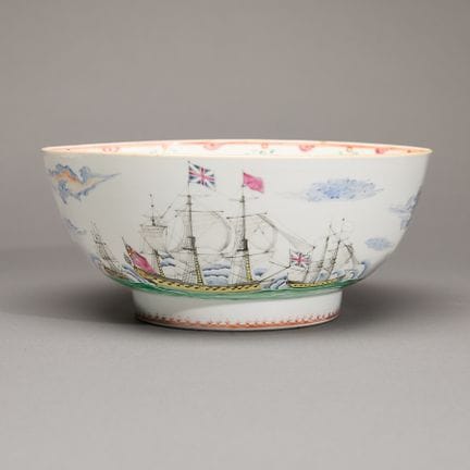 Bol de transport en porcelaine chinoise d’exportat