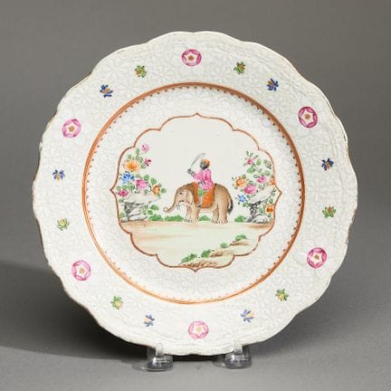 Assiette en porcelaine chinoise destinée au marché