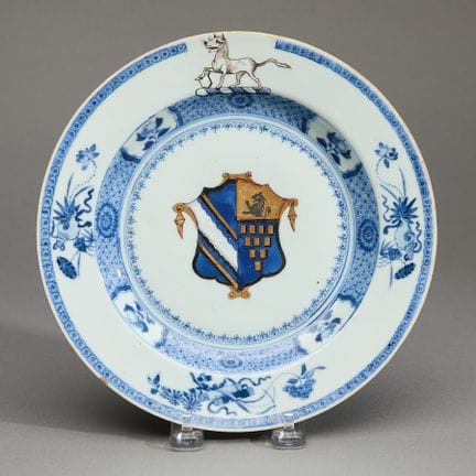 Assiette à soupe chinoise ancienne en porcelaine a