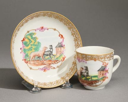 Tasse et soucoupe chinoises destinées à l'exportat