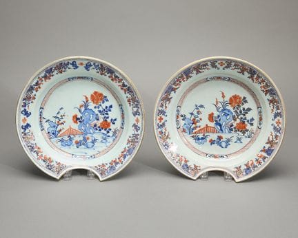 Paar chinesischer Imari-Friseurwaschschalen oder -