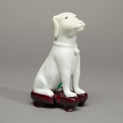 Eine chinesische Exportporzellanfigur eines weißen