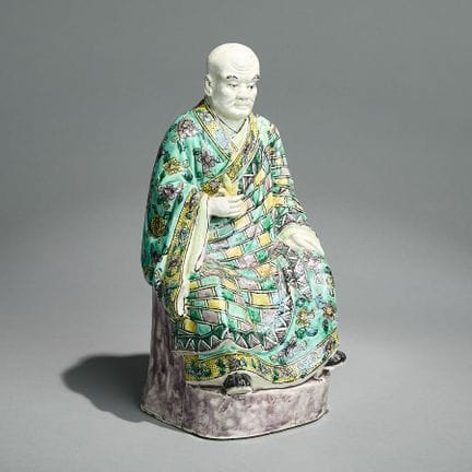 Chinesische Porzellanfigur aus „Biscuit“-Glasur in