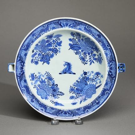 Plat à eau chaude en porcelaine chinoise à crête, 