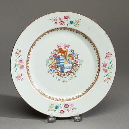 Assiette en porcelaine chinoise d'exportation de l