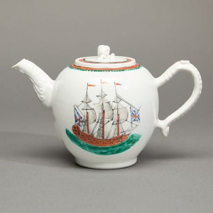 Théière et couvercle de transport en porcelaine ch