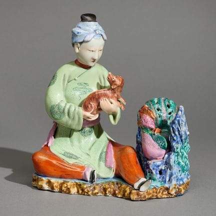 Figurengruppe aus chinesischem Exportporzellan der