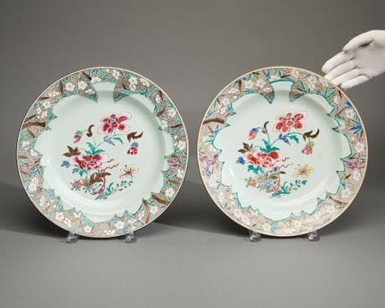 Assiettes de présentation en porcelaine « famille 