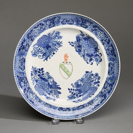Assiette chinoise en porcelaine armoriée destinée 