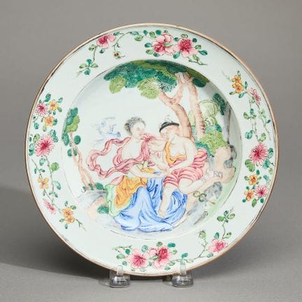 Assiette en porcelaine chinoise d’exportation de l