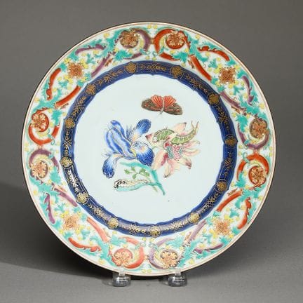 Rare assiette chinoise en porcelaine d’exportation