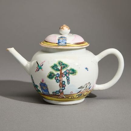 Théière et couvercle en porcelaine chinoise destin