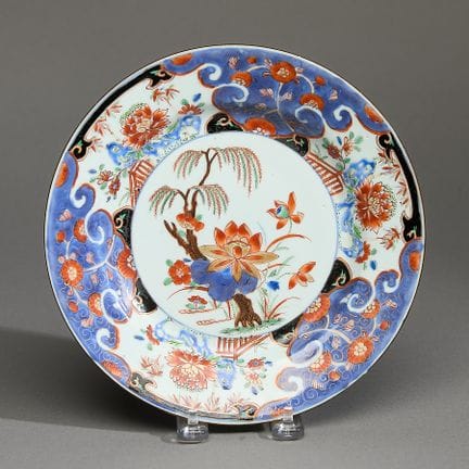 Chinesischer Imari-Porzellanteller für den Export,