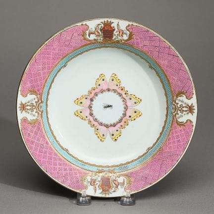 Assiette chinoise en porcelaine « famille rose » d