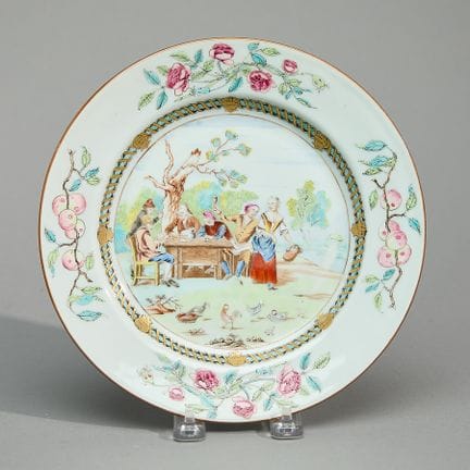 Assiette de porcelaine chinoise d’exportation de l