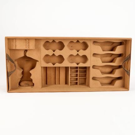 Storage case featuring form-fitted velvet lined re
