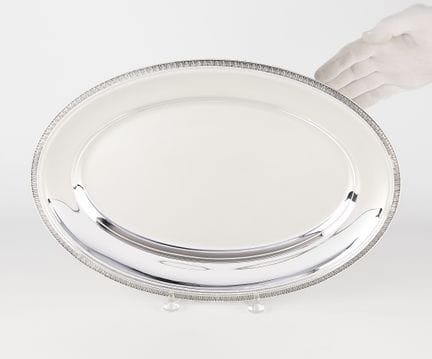 Christofle, France. Silver plated oval platter in 
