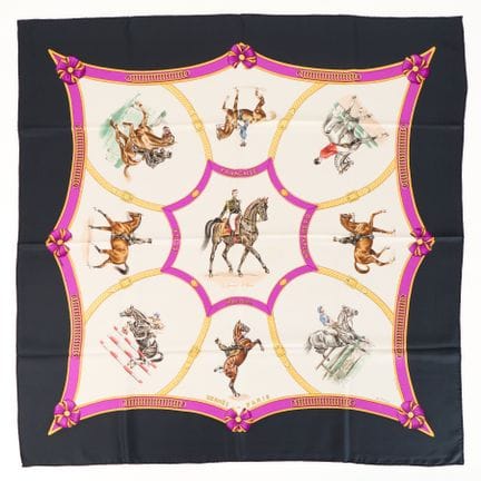 Hermes "Ecole Francaise d'Equitation" carre silk s