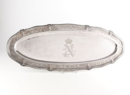 Christofle, France. Large silver plate oblong plat