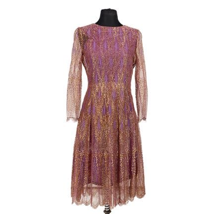 Dior Boutique Paris fit and flare lace overlay dre