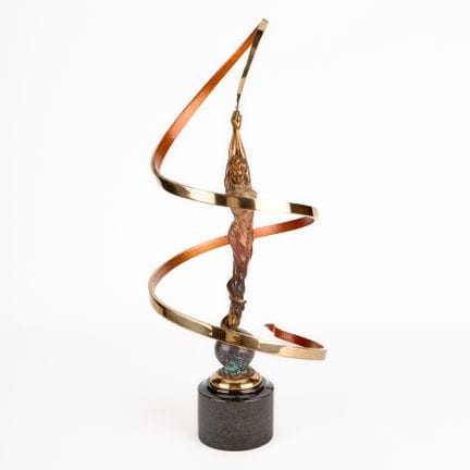 James LaCasse (American, b. 1948). Bronze kinetic 