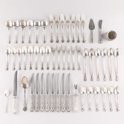 Group of 53 pieces of sterling silver flatware and