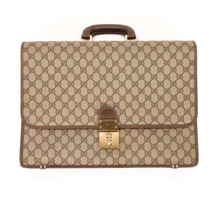 Gucci, Italy. Vintage GG Supreme brief case folio 
