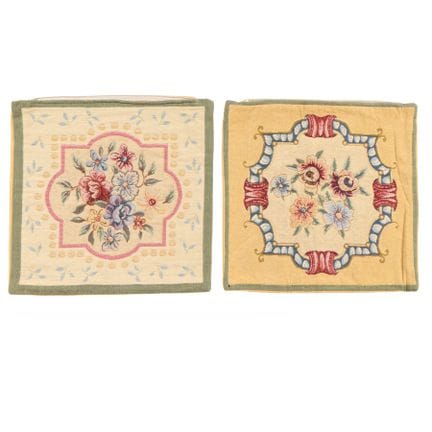 朱尔斯·潘苏（Jules Pansu），法国。一对提花织造的靠垫套，20世纪作品。每件中央均饰有奥布