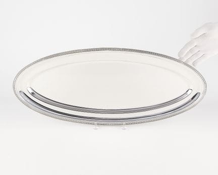Christofle, France. Silver plated oval fish platte