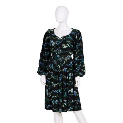 Yves Saint Laurent Rive Gauche blouse and pleated 