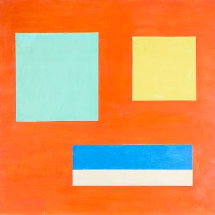 休·卡佩尔（美国，1910-1982）。布面油画，描绘抽象几何图案，约1972年。 参考文献：《休·