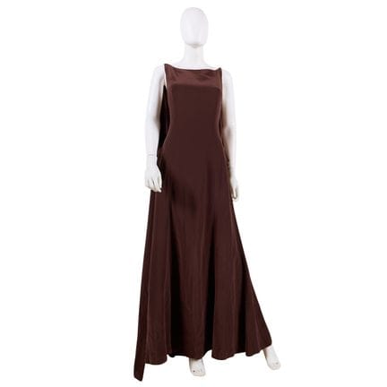 Vera Wang polyester brown gown with princess seams