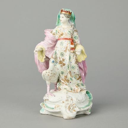 Derby, England. A porcelain figure of Juno, ca. 17