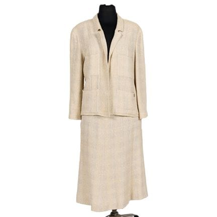 Chanel cotton, viscose, wool, and nylon blend two 
