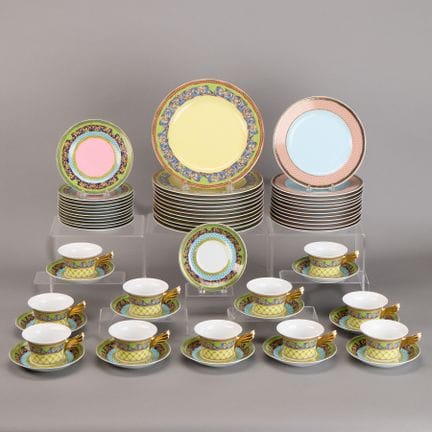 Versace for Rosenthal, Germany. Set of 60 porcelai