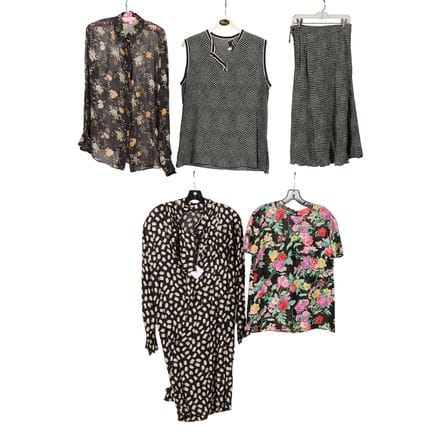 Group of five Emanuel Ungaro silk separates. Inclu