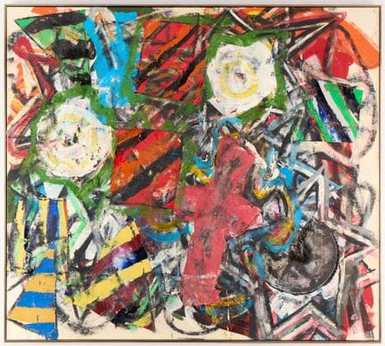 迈克尔·戈德堡（美国，1924-2007）。油画《贝壳——感伤卷轴》，1993年。 画面呈现抽象表现