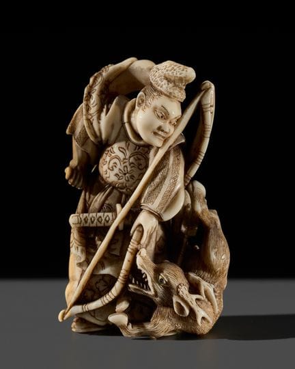Ɏ HIDEMASA: UN NETSUKE DE MARFIL DE ROKUSONNO TSUN