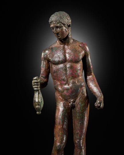 FIGURINA ROMANA IN BRONZO RAPPRESENTANTE MERCURIO 