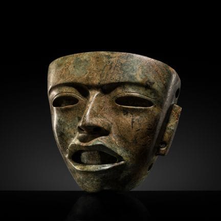 A FINE SERPENTINE MASK, TEOTIHUACAN CULTURE, CLASS