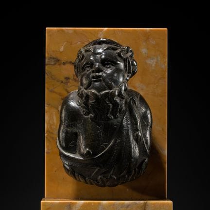 UN PESO ROMANO IN BRONZO PER BILANCIA A FORMA DI B