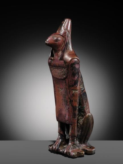 AN EXCEEDINGLY RARE BRONZE OF A PANTHEISTIC DEITY,