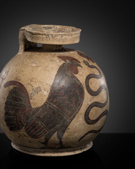 ARYBALLOS (FLACON À HUILE) EN TERRE CUITE À FIGURE