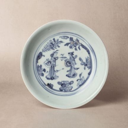A Chinese blue and white 'ladies' dish, Ming dynas