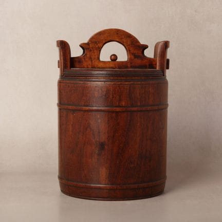 A rare Chinese huanghuali teapot container, late M