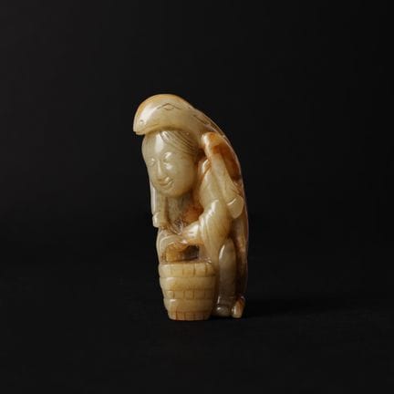 Ensemble « figuratif » en jade roux chinois, XVIII
