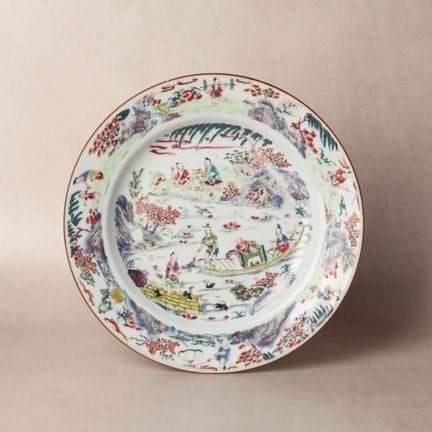 Plat « figuratif » chinois de style « famille rose