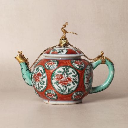 Magnifique théière et couvercle chinois de style «