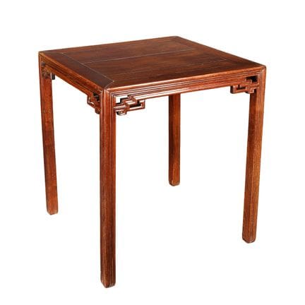 A Chinese hongmu square-form table, fangzhuo, Qing