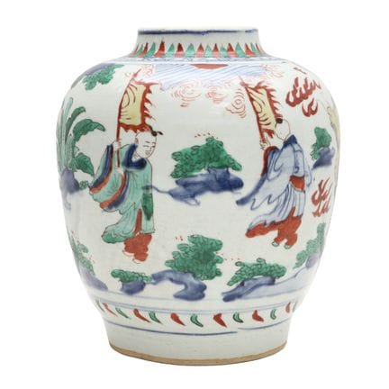 Jarre chinoise « des immortels » en wucai, période